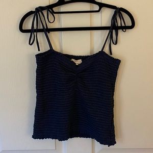 Navy Cropped Tank